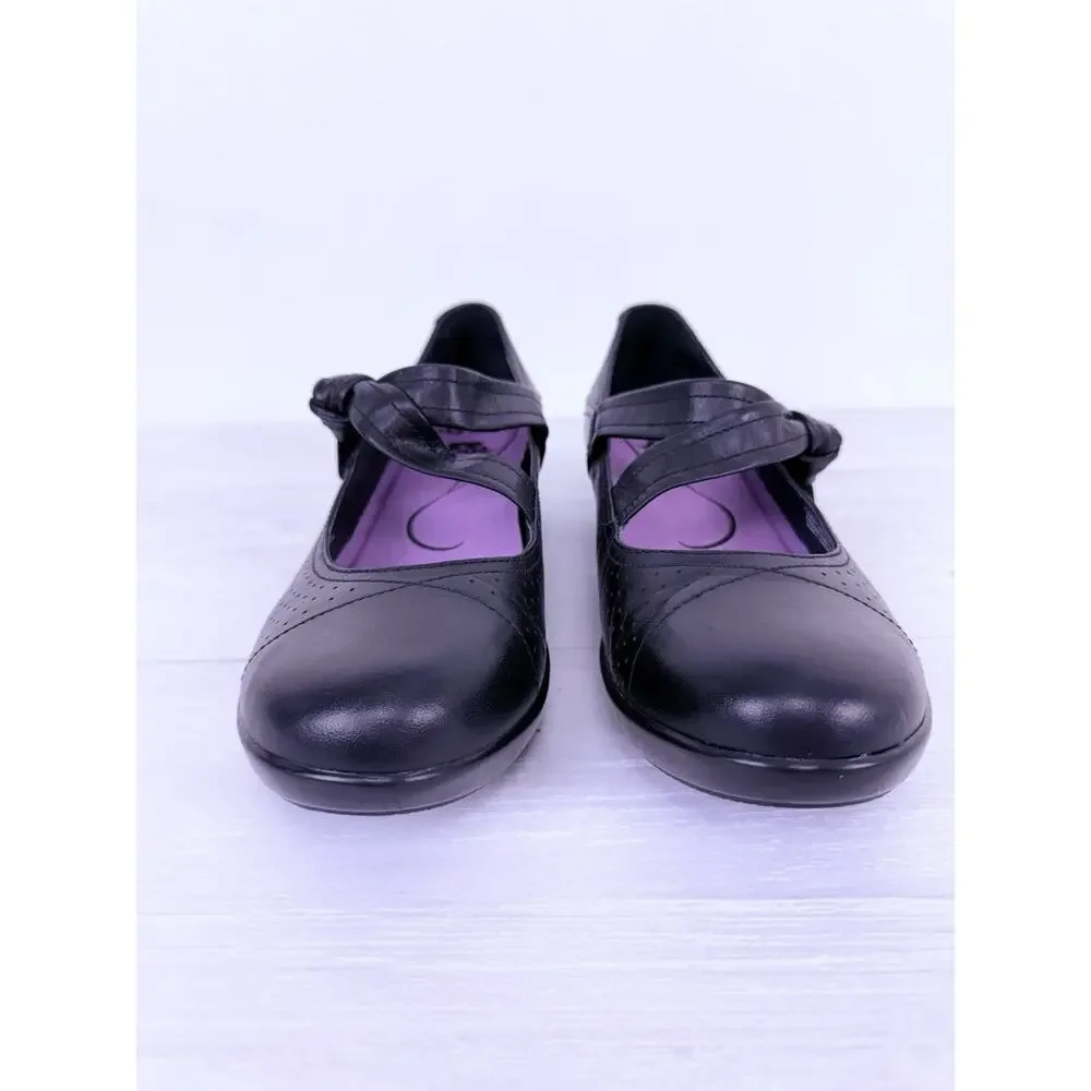 Dansko Diedra Black‎ Leather Mary Jane Shoes Womens US 8.5-9 Hook & Loop Comfort